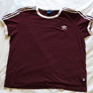 Adidas striped t shirt